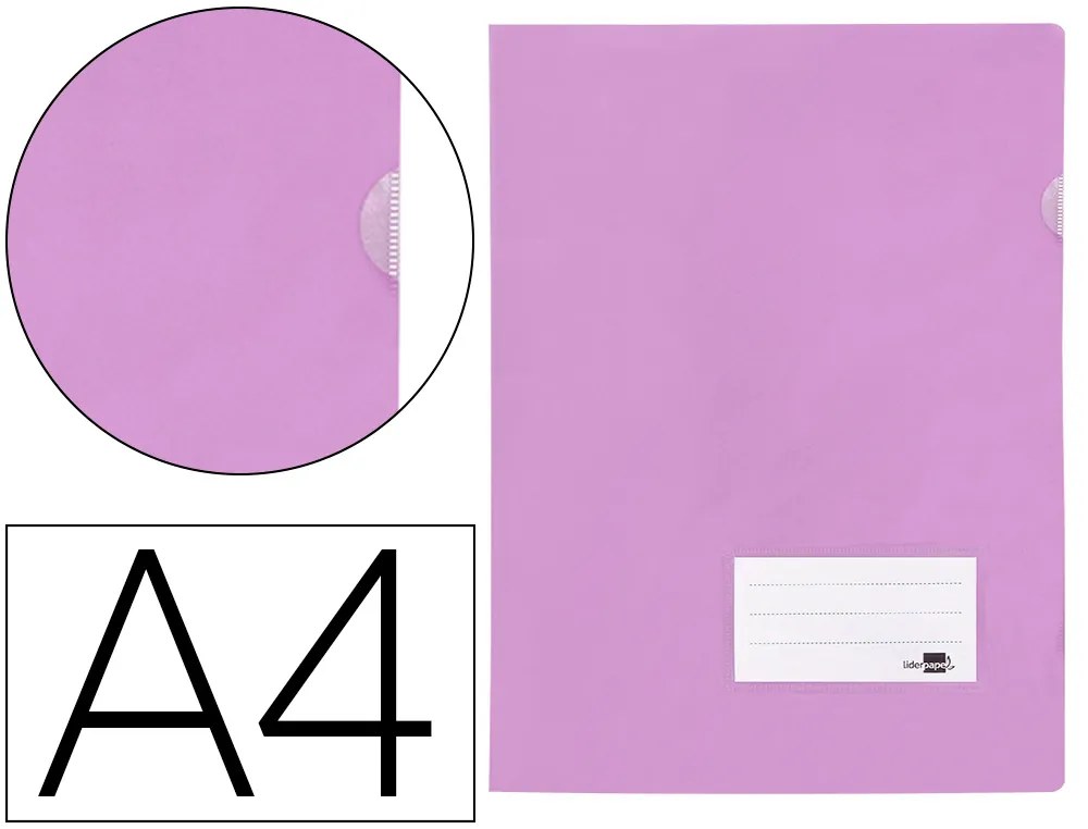 Bolsa Dossier Din A4 Polipropileno 180 Microns Lavanda Opaco