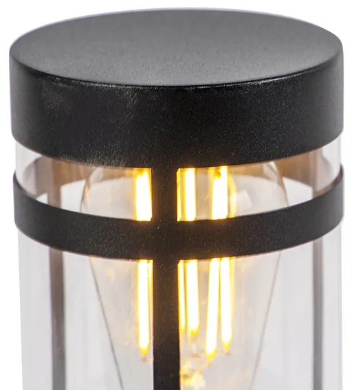 Candeeiro de exterior moderno preto 50 cm IP44 - Gleam Moderno