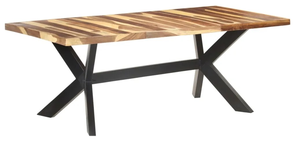 Mesa de jantar 200x100x75 cm madeira maciça c/ acabamento a mel