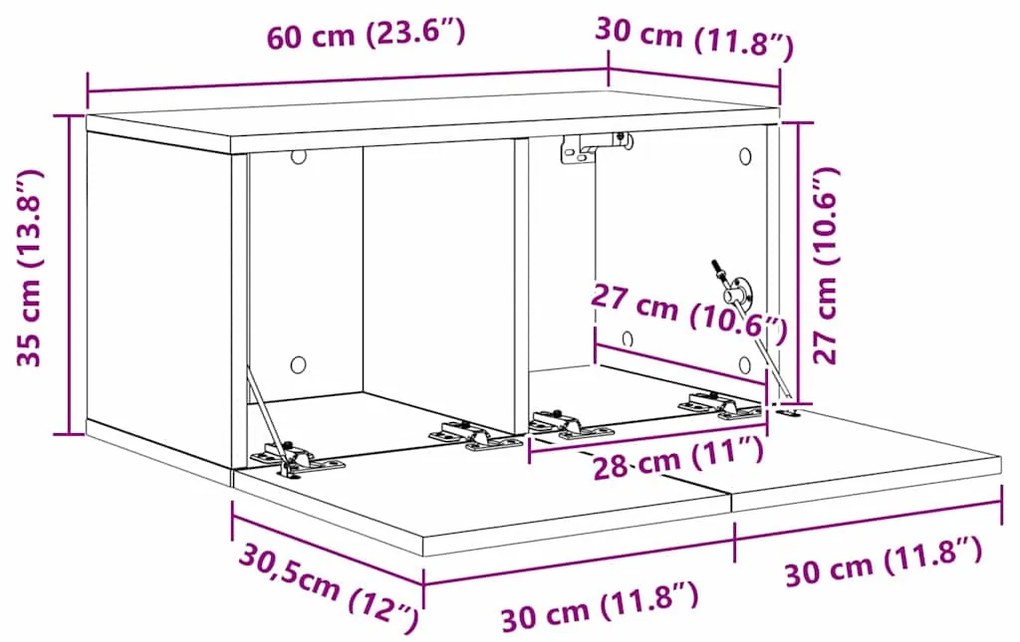 Conjunto de móvel de TV 8 pcs carvalho artisiano