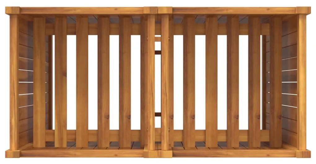 Vaso/floreira de jardim com forro 84x42x100 cm acácia maciça