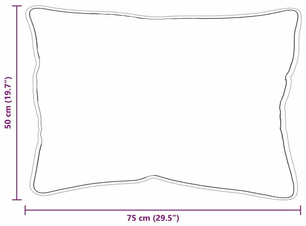 Travesseiros 2 pcs Branco 50 x 75 cm 85gsm 100% poliéster