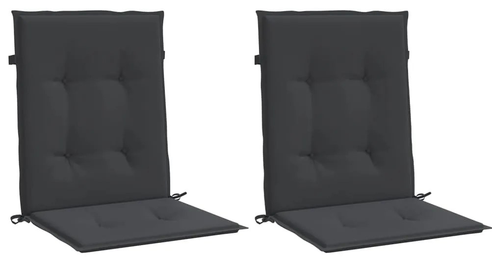 Almofadões lombares p/ cadeiras de jardim 2pcs oxford preto