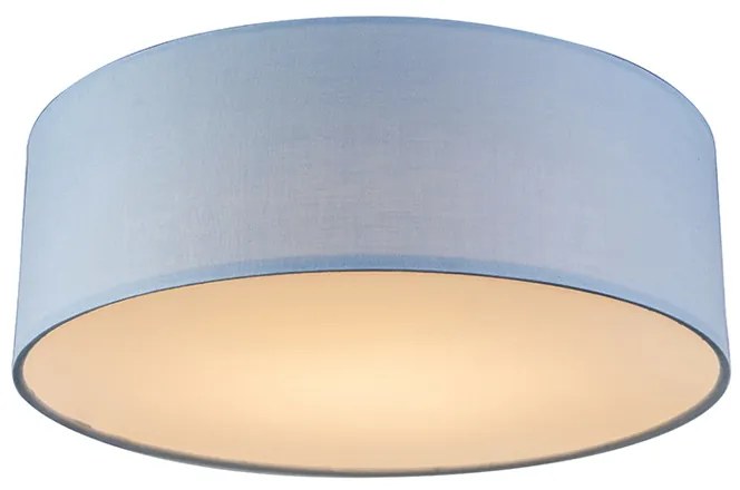 Candeeiro de teto azul 30 cm com LED - Drum LED Moderno