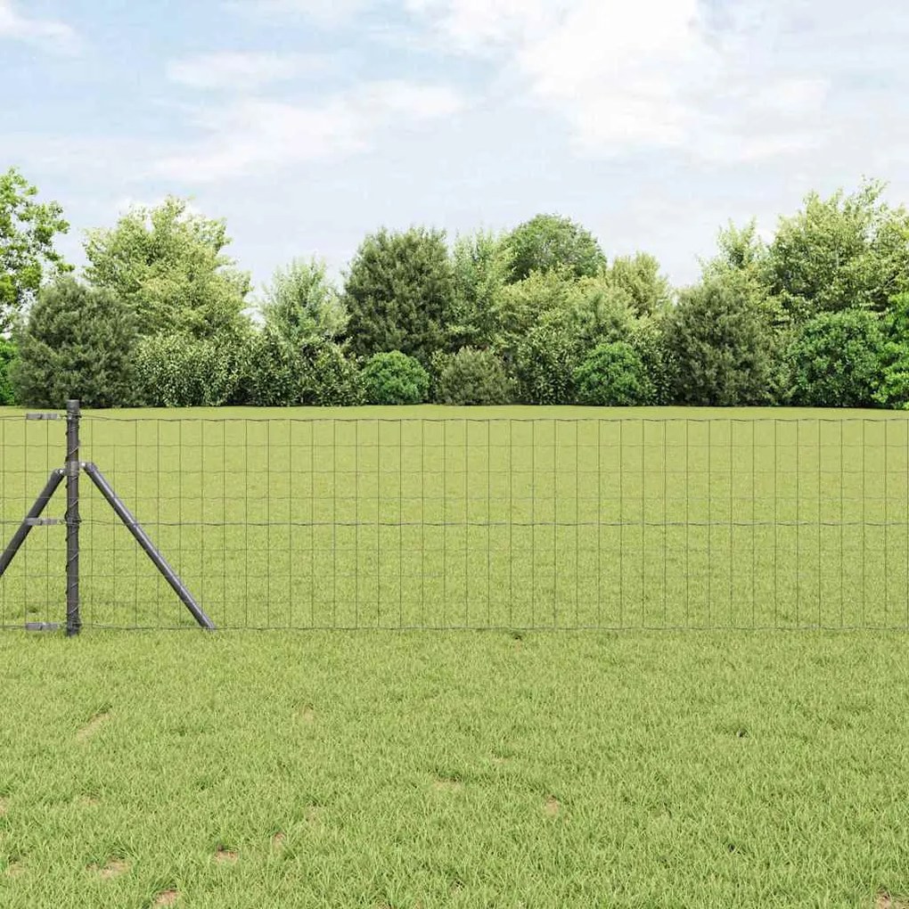 Cerca Euro Cinza 0,6x25 m Aço