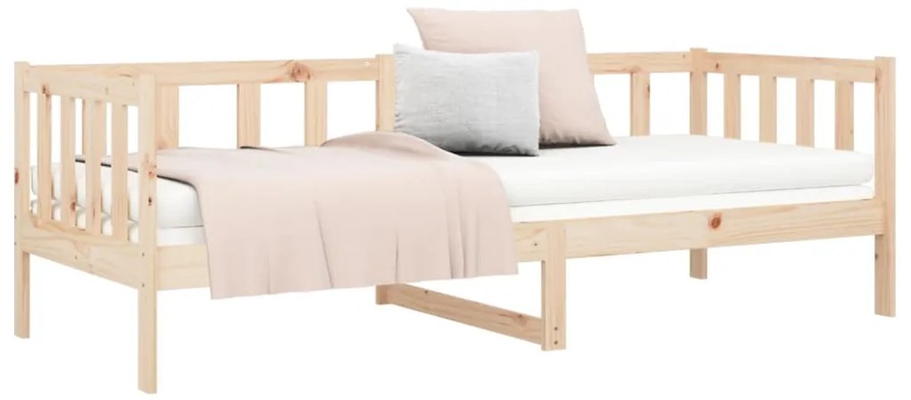 Sofá-cama sem colchão 80x200 cm madeira de pinho maciça