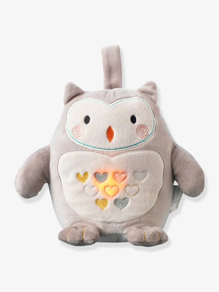 Luz de presença peluche, Ollie a coruja, da TOMMEE TIPPEE cinzento claro liso