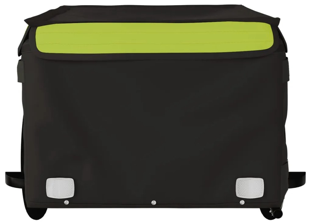 Reboque para bicicleta 45 kg ferro preto e verde