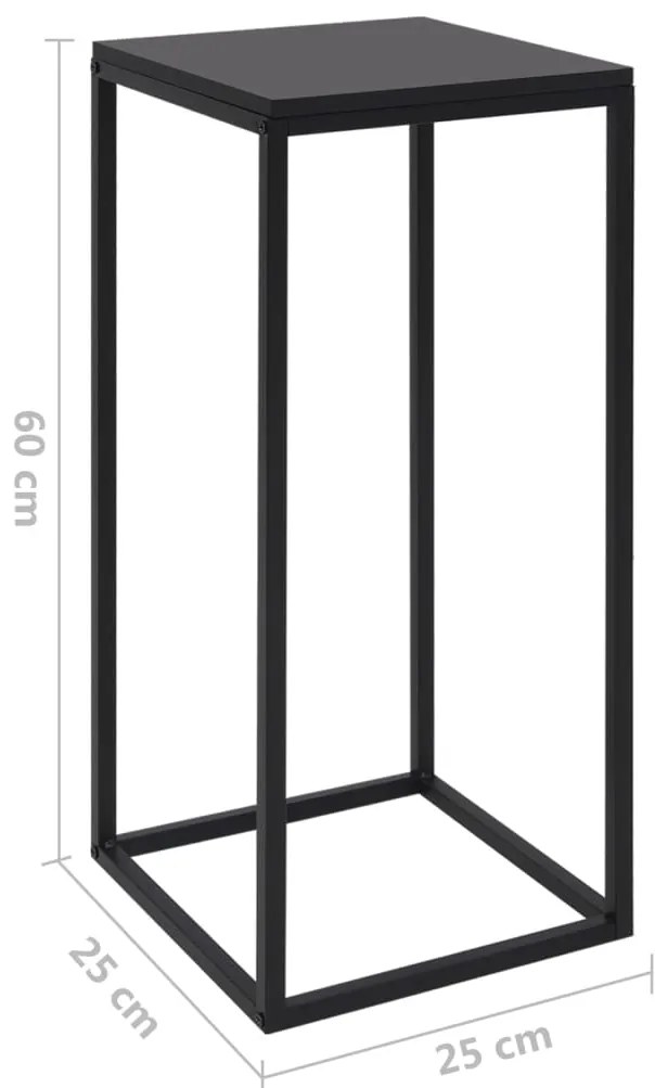 Mesas de apoio 2 pcs aço preto