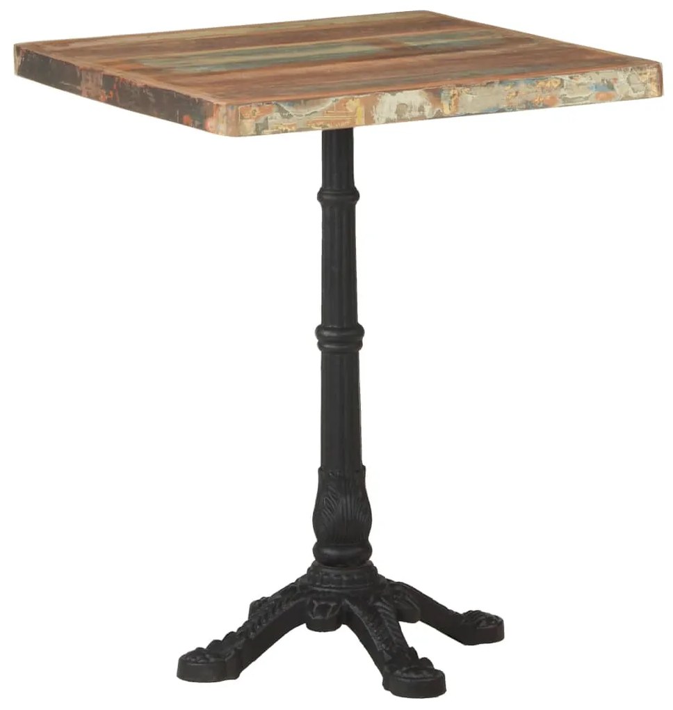 Mesa de bistrô 60x60x76 cm madeira recuperada maciça