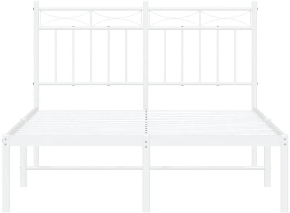 Estrutura de cama com cabeceira 120x200 cm metal branco
