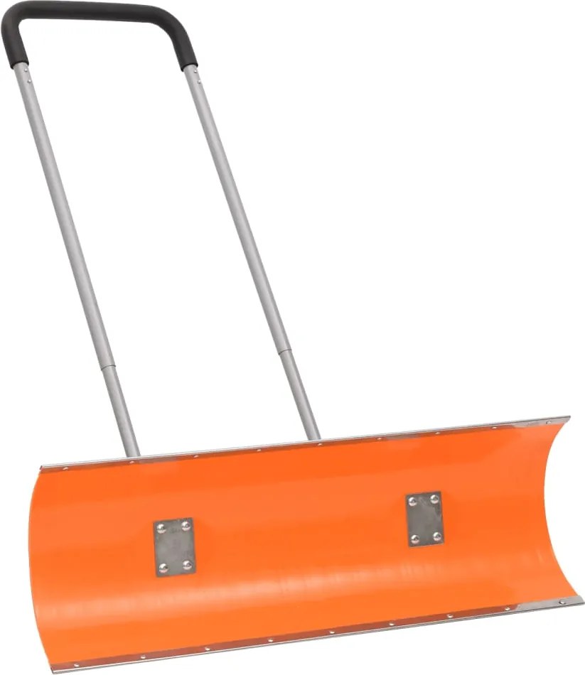 vidaXL Pá de neve com pega extensível lâmina 96 cm aço laranja