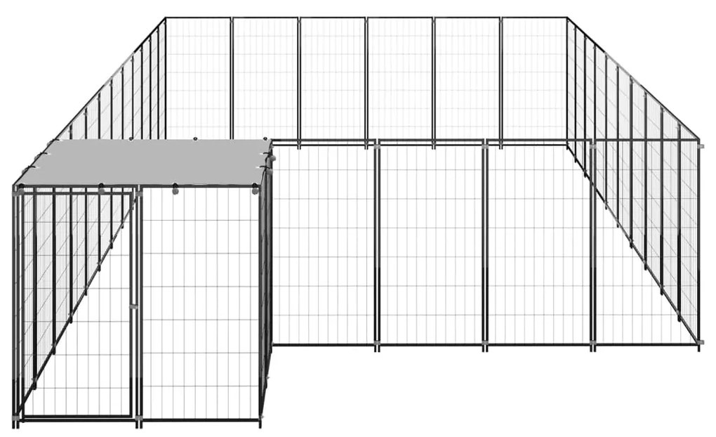 Canil 19,36 m² aço preto