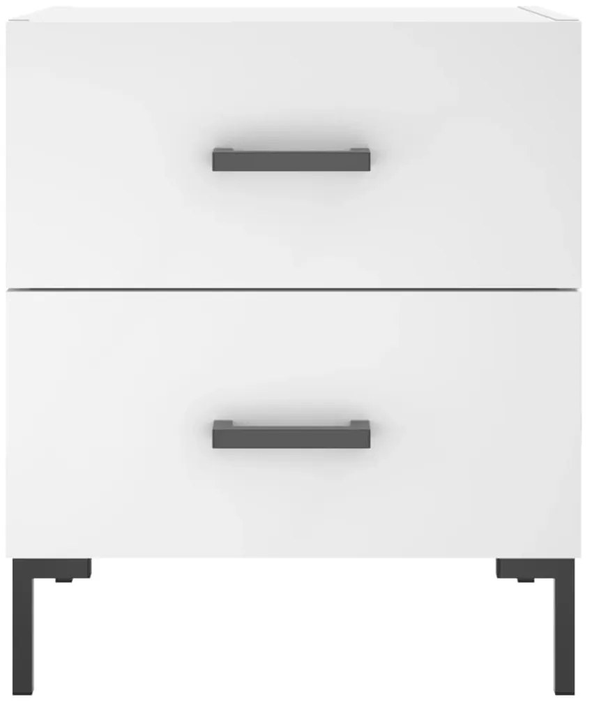 Mesas de cabeceira 2 pcs 40x35x47,5 cm deriv. de madeira branco