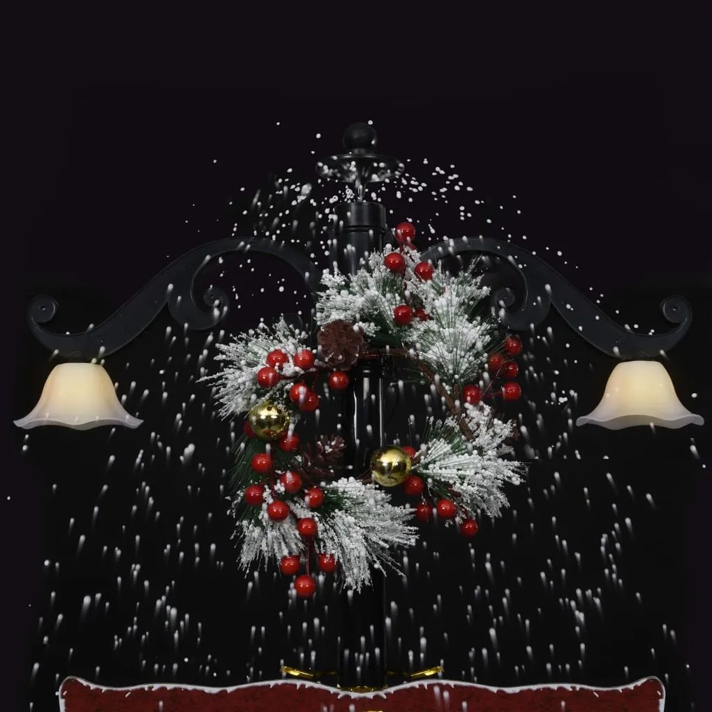 Árvore Natal c/ neve base formato guarda-chuva 170 cm PVC azul