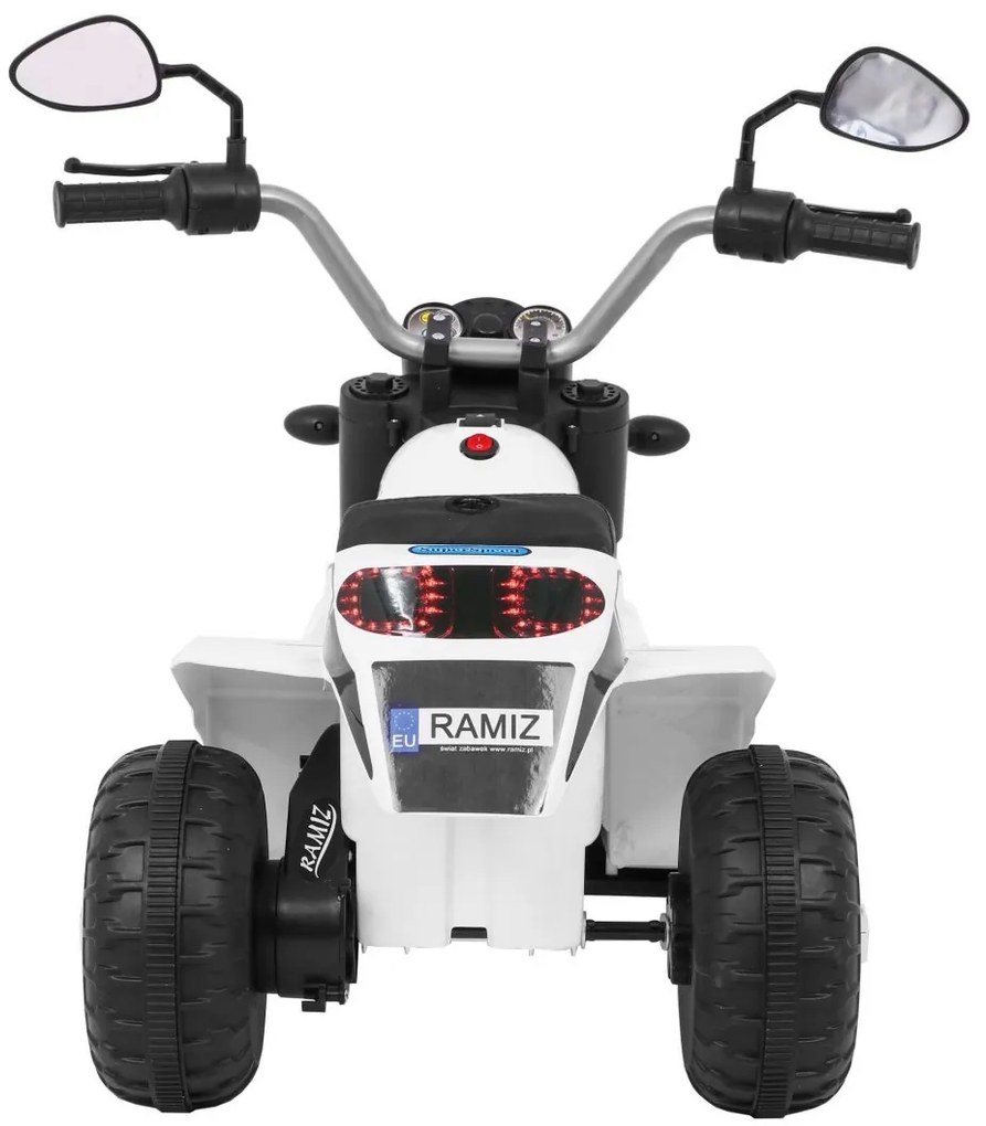 Mota elétrica para crianças 6V, Minimoto, 1 a 3,5 anos Branca