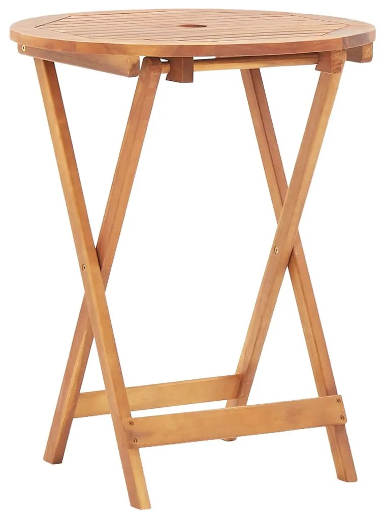 3 pcs conjunto de bistrô vime PE e madeira maciça cinzento