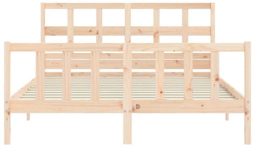 Cama sem colchão 160x200 cm madeira de pinho maciça