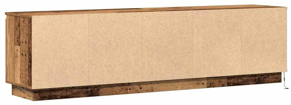 Armário de TV com LED Madeira Velha 180x38x49 cm Madeira de Engenharia