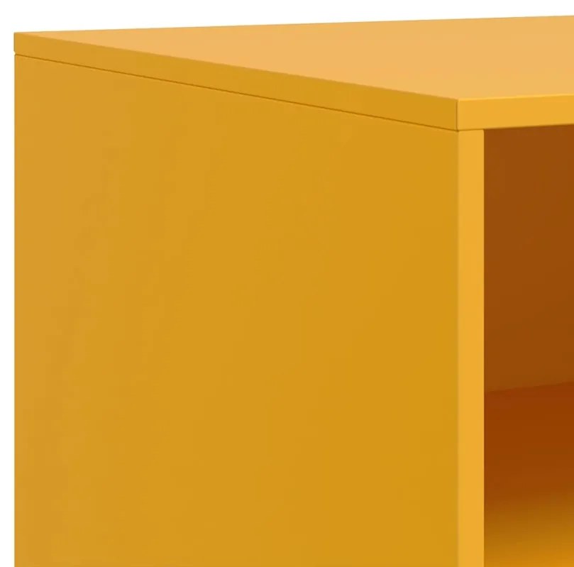 Móveis de TV 2 pcs 67x39x44 cm aço amarelo mostarda