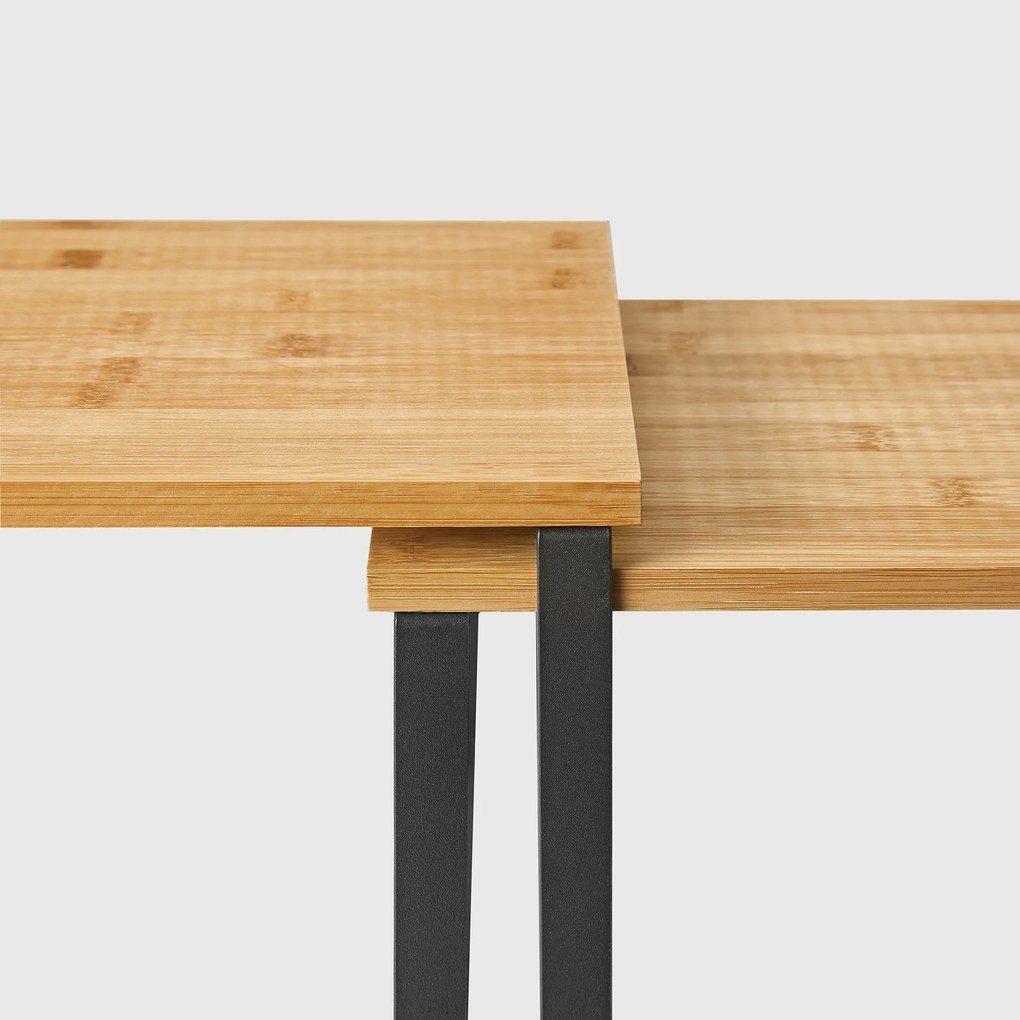 Conjunto de 2 suportes cozinha para especiarias cor Preto-natural
