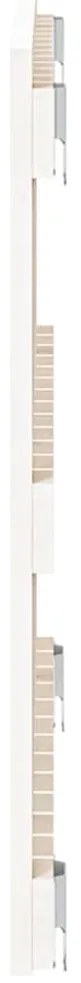 Cabeceira de parede 82,5x3x60 cm madeira de pinho maciça branco