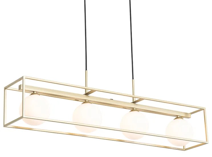 Candeeiro de tecto de design dourado 4 luzes brancas - ANIEK Design