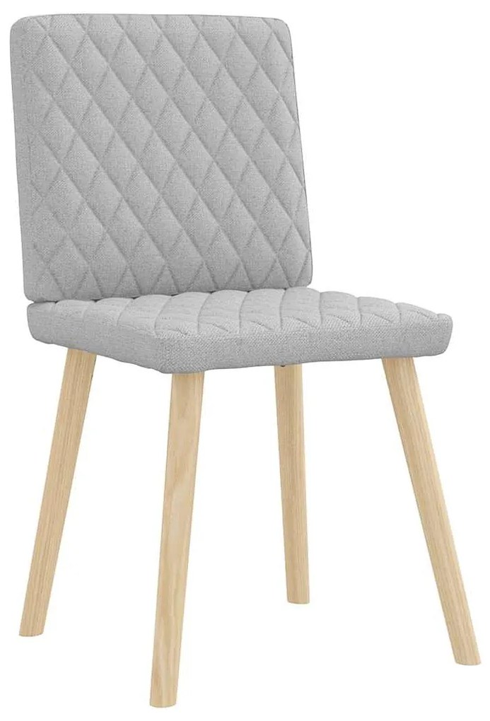 Cadeiras de jantar 2 pcs tecido cinza nuvem