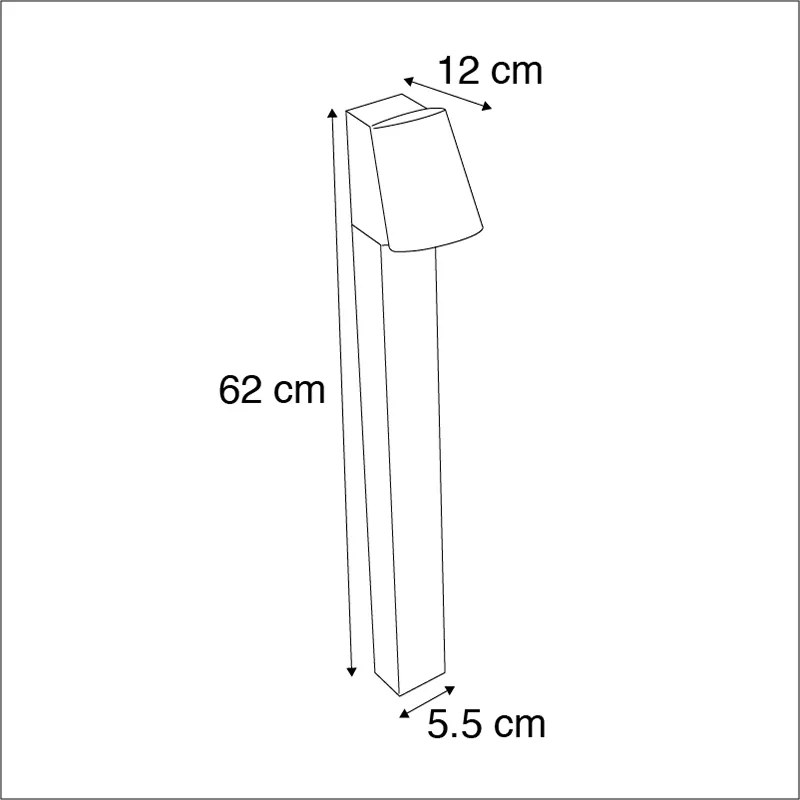 Candeeiro de pé exterior moderno antracite com LED - Uma Moderno