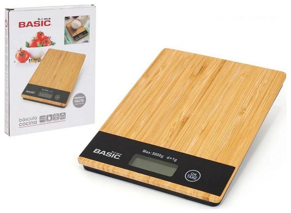 balança de cozinha Basic Home Basic Digital Quadrado Bambu (20,3 x 15,3 x 1,8 cm)