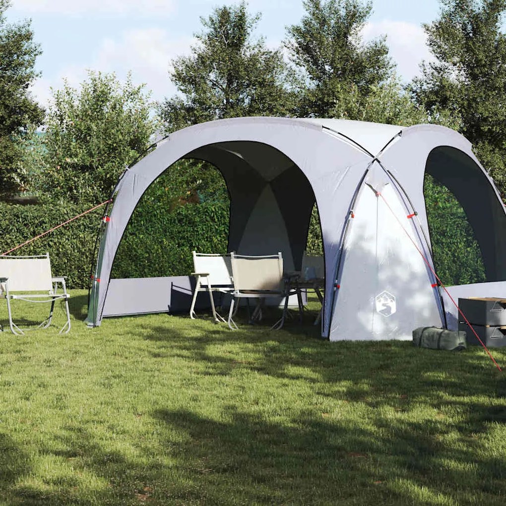 Tenda de festas impermeável branco e cinzento