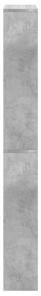 Sapateira c/ espelho 4 divisórias 63x17x134 cm cinza cimento