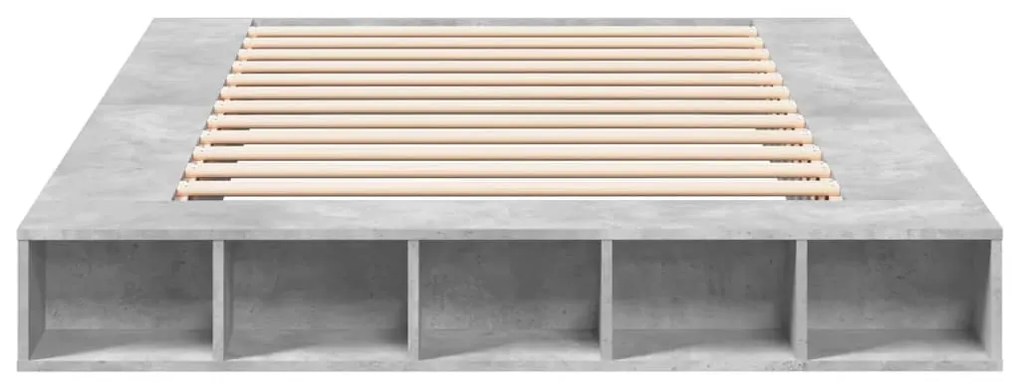 Estrutura de cama 160x200 cm derivados de madeira cinza cimento