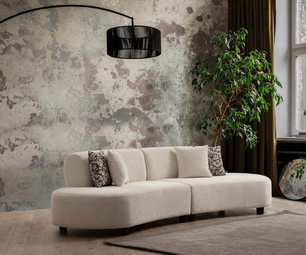 Sofá de Canto Pars – Creme – 300 x 100 x 70 cm