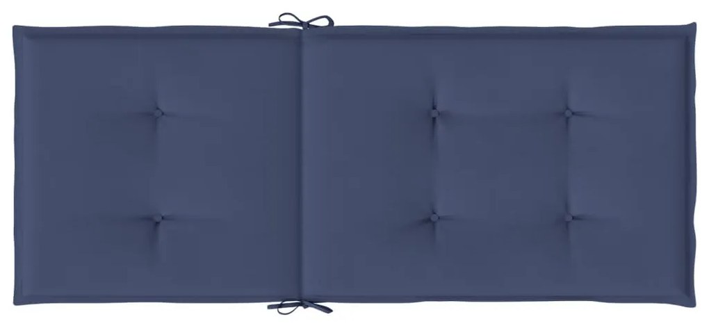 Almofadões cadeira encosto alto 6pcs tecido azul-marinho