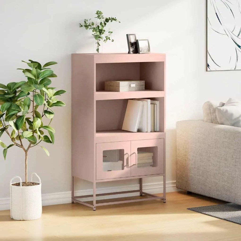 Móvel alto 68x39x123 cm aço rosa