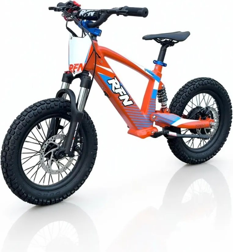 Bicicleta elétrica infantil 350W 16" Roan RXF Evo-S Laranja
