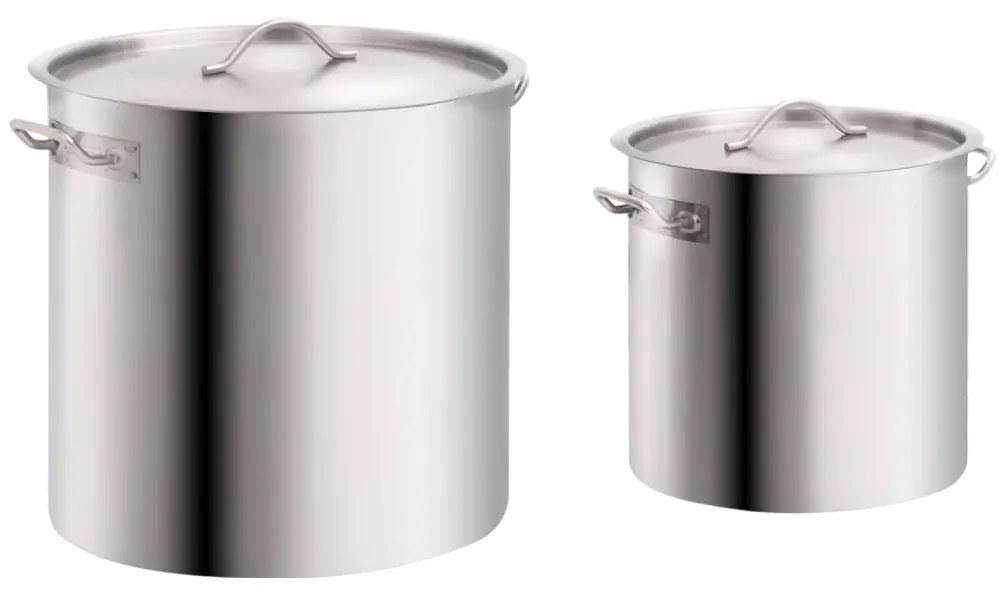 2 pcs conjunto de panelas 71/36 L aço inoxidável