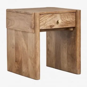 Pack De 2 Mesas De Cabeceira Quadradas 45x45 Cm Em Madeira De Manga Antonela Madeira De Manga - Sklum