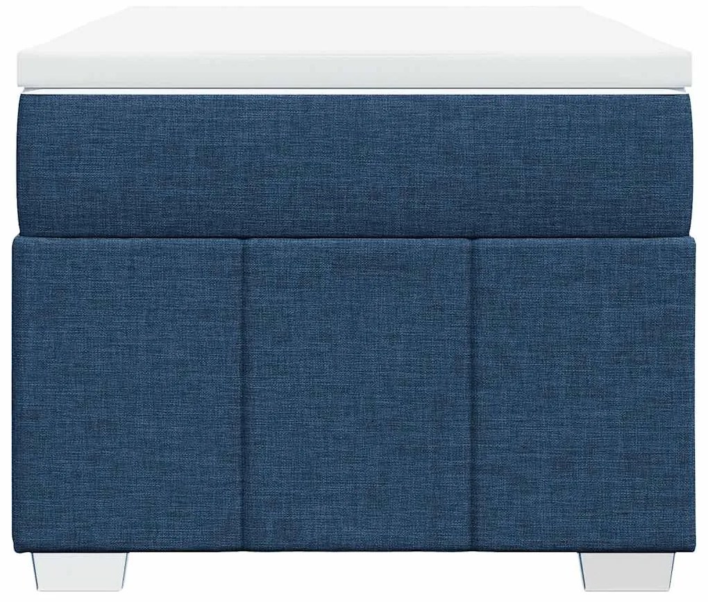 Cama com molas/colchão 100x200 cm tecido azul