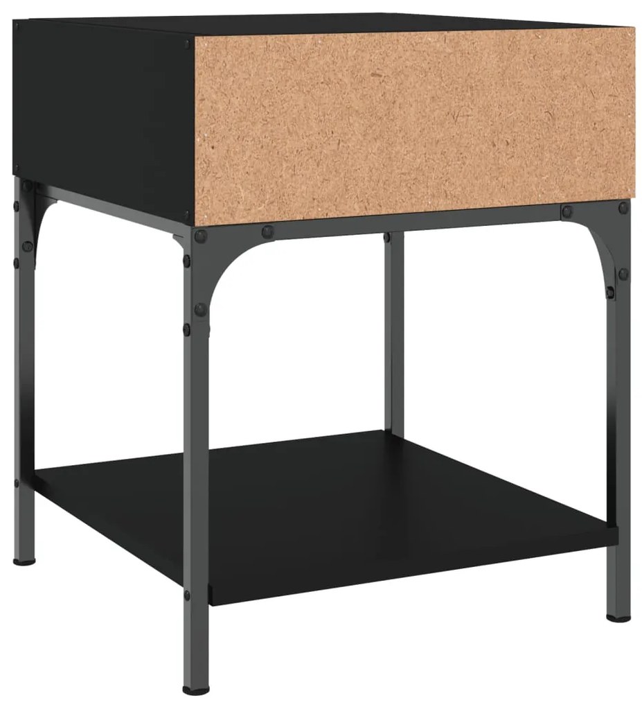 Mesas de cabeceira 2 pcs 40x41x50 cm derivados de madeira preto