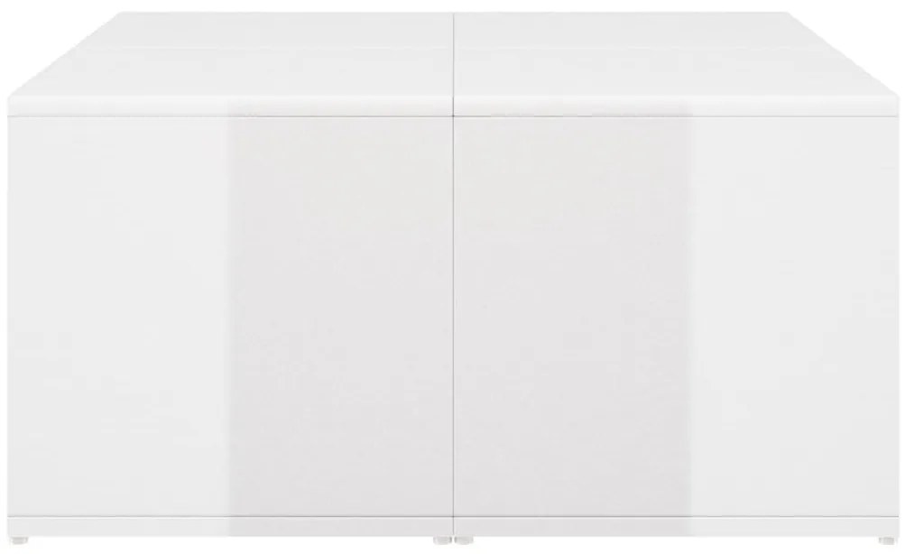 Mesas de centro 4pcs derivados de madeira branco brilhante