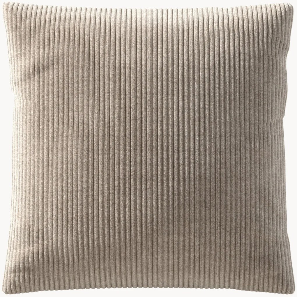 Almofada de sofá grande em bombazina Vetsak, 60 x 60 cm