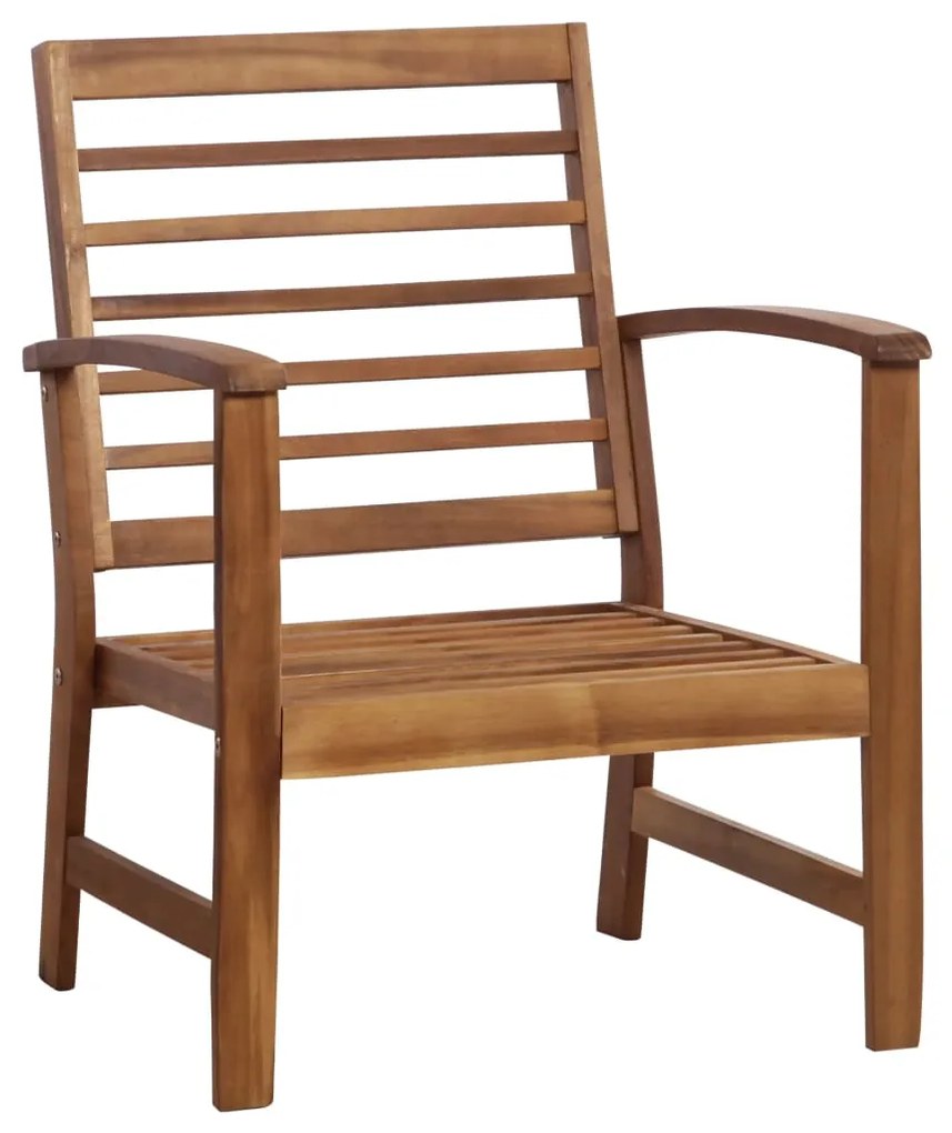 Conjunto lounge de jardim 4 pcs madeira de acácia maciça