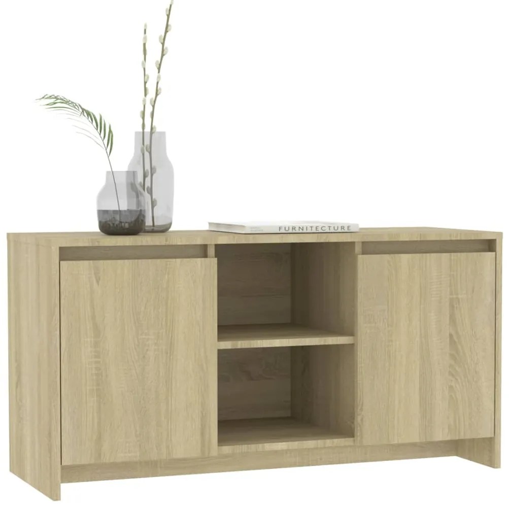 Móvel de TV 102x37,5x52,5 cm derivados madeira carvalho sonoma