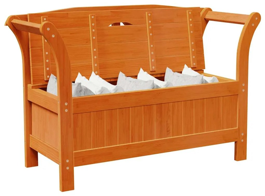 Banco de Armazenamento Para Jardim Acácia 119x76x44 cm Madeira Sólida