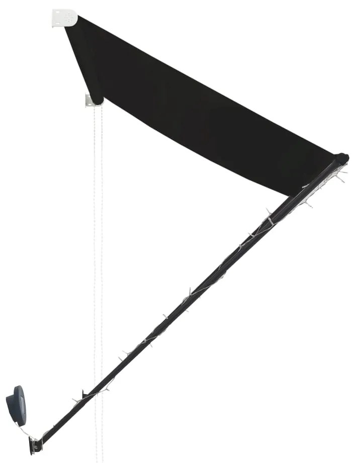 Toldo retrátil com LED 400x150 cm antracite