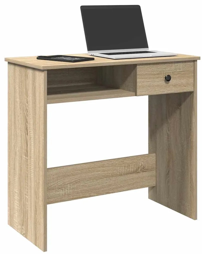vidaXL Secretária 80x40x75 cm contraplacado carvalho sonoma