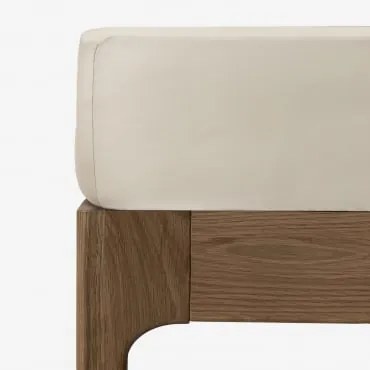 Lençol De Cetim Com Contagem De Fios Sampras 300 Nude Beige & Cama 135/140cm (140 X 200 X 40 Cm) - Sklum