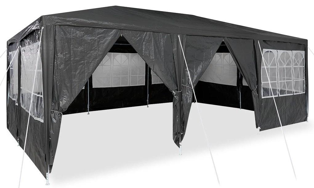 Tenda de Festa com 10 Lados Antracite 6x4 m PE